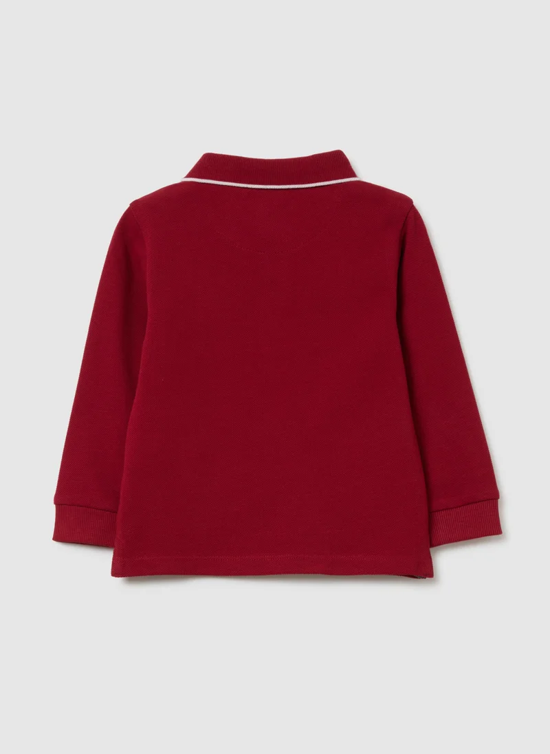 Ovs OVS Kids' Red Pure Cotton Polo Regular Fit With Mickey Mouse